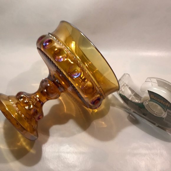 Vintage Indiana depression carnival glass compote - Picture 2 of 6